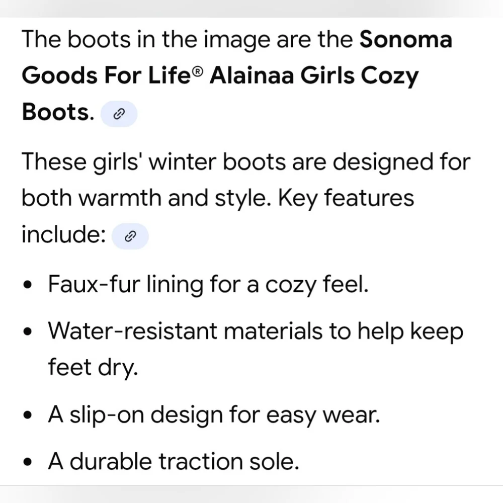 Girls Cream/Beige Winter/Snow Boots W/Metallic Gold Accents Faux Fur Trim Sz 4 6